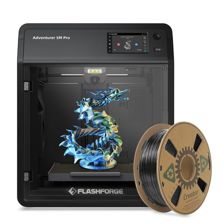 FLASHFORGE Adventurer 5M Pro 3D Printer with Extra 1KG ASA Black Filament Creator
