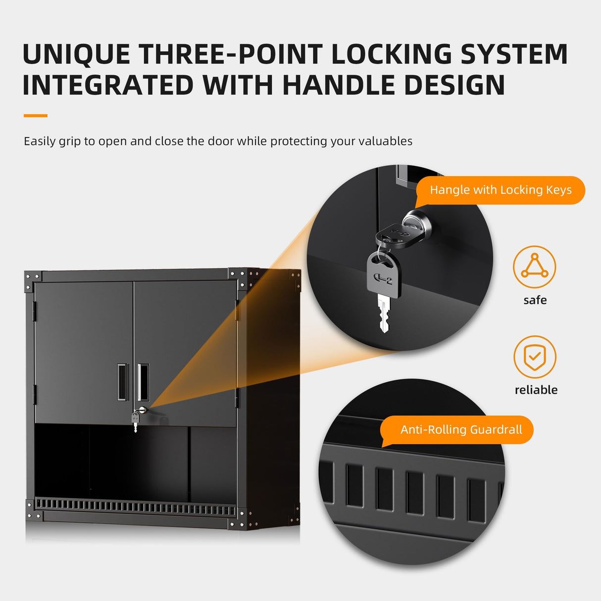 INTERGREAT Metal Wall Storage Cabinet with Adjustable Shelf, Wall Mounted Tool Cabinets with Pegboard for Garage, Lockable 31” H Steel Medicine Cabinets with Doors, Home Office, Kitchen (32”W x 12”D) INTERGREAT