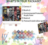 NEGEKFKX Halloween Paint by Numbers Kit for Adults Beginner,Horror Easy Adult Paint by Number Kits on Canvas DIY Painting for Beginners Art by Numbers for Home Wall Decor 16x12 Inch NEGEKFKX