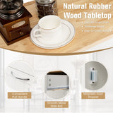 LOKO Tilt Out Trash Cabinet, Kitchen Trash Cabinet with 2 Drawers & Adjustable Shelf, Pet Proof Trash Can Cabinet with Rubber Wood Tabletop, 39.5 x 14 x 35.5 inches (White) LOKO