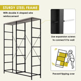 Arlopu 12-Drawer Dresser, 35.2’‘ Widened 6-Layer Fabric Storage Tower w/Textured Print Fabric Bins, Tall Chest Organizer Unit for Living Room, Hallway, Nursery, Closets, Adjustable Feetpad Arlopu