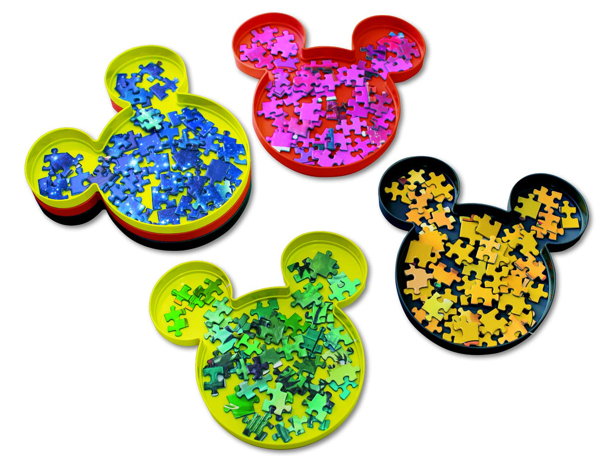 Ravensburger 17975 Disney Mickey Mouse Sort & Go Jigsaw Puzzle Accessory - Sturdy and Easy to Use Plastic Mickey Mouse Head Shaped Sorting Trays for Puzzles Up to 1000 Pieces Ravensburger