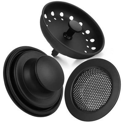 Kitchen Sink Drain Strainer 3 Pack Stainless Steel Sink Stopper, Anti-Clogging Kitchen Sink Drain Basket for Kitchen Sink Strainer Replacement Set