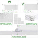 C&AHOME 6-Cube Storage Organizer, Stackable Storage Cubes Shelves, Portable Bookshelf, Plastic Clothing Storage Closet Organizer, DIY Modular Shelving Units for Wardrobe, Home, Milky C&AHOME