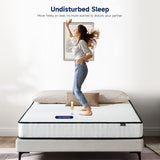 Z-hom Queen Mattress 8 Inch, Queen Size Mattresses Hybrid Innerspring Mattress in a Box, Queen Foam Spring Mattress with Motion Isolation & Pressure Relief for Queen Bed Frames, Medium Soft, White Z-hom