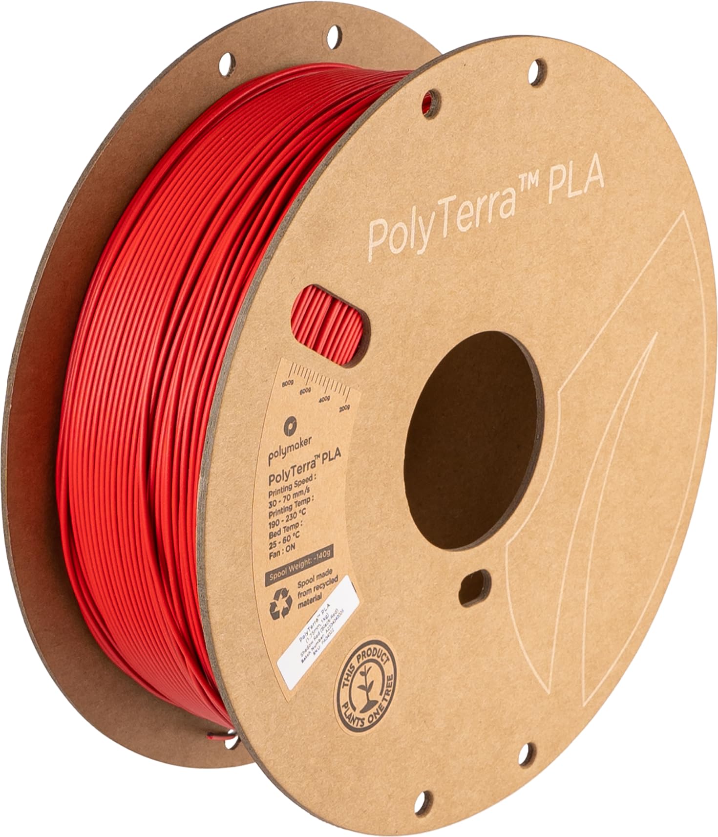 Polymaker Dual Color Matte PLA Filament 1.75mm Black-Red, Coextrusion 1.75 PLA 3D Printer Filament 1kg - Experience a Unique Dichromatic Matte Finish with PolyTerra PLA 1.75mm (+/- 0.03mm) - WoodArtSupply