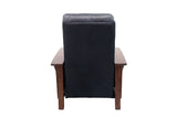 BarcaLounger Mission 7-3323 (Craftsman) All Leather Push Back Manual Recliner Chair - 5700-47 Shoreham Blue All Leather BarcaLounger