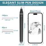 Foyucool Electric Eraser, Battery Operated Automatic Pencil Eraser with 220 Erasers Refills, 2 Erasers Sizes, Comfort Grip Art-Eraser for Drawing, Ideal for Artists, Students, Sketch, Engineers, Black Foyucool