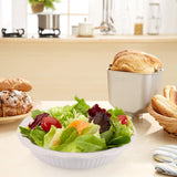 AVLA Ceramic Pie Dish for Baking, 9 Inches/ 47OZ Pie Pan Pie Plate Round Baking Dish Pan with Ruffled Edge for Kitchen Cooking Dessert Dinner, White, Set of 2 AVLA