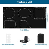 100% Blackout Curtains for Bedroom, Portable DIY Window Blinds, No Drill Window Shades & Blackout Blinds with Stickers & Tabs for Travel, Dorm Room, Media Room (118" x 57") Petaholic