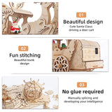 3D Wooden Pumpkin Cart Model Kits, Brainteaser and Puzzle, Vintage Wooden Jigsaw Puzzles with Music Box and LED Light, Wooden Model Kits for Kids, Model Car Kits Wooden 3D Puzzles SANCOOMEER