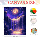 ARPADAMO Adults Beginners Paint by Number Kits,Moonlight Waterfall Painting by Number Kits On Canvas,Without Frame DIY Oil Painting Acrylic Paints, Home Wall Decor Gift 15.6×19.5in ARPADAMO