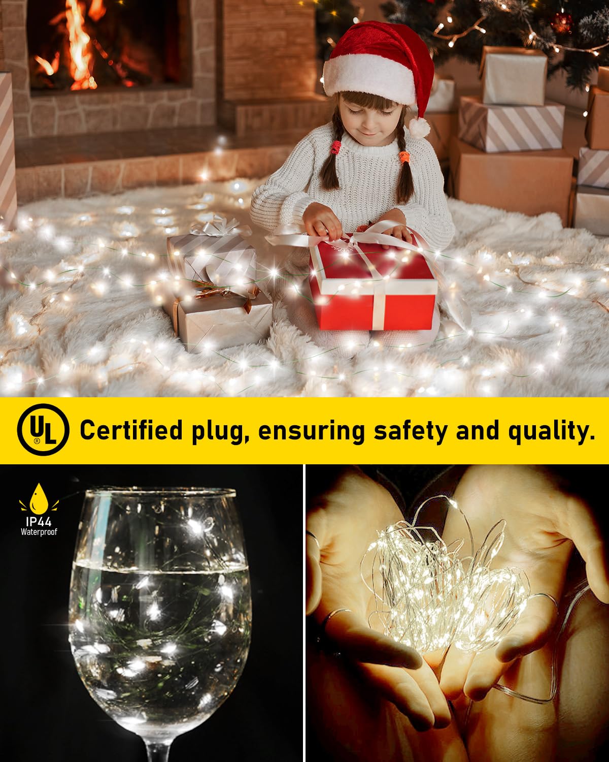 KNONEW 170FT Outdoor Christmas Fairy Lights Plug in,500 LED String Lights Outdoor Waterproof 8 Modes Memory Times for Wedding Bedroom Walls Garden Trees Decoration(Cool White)