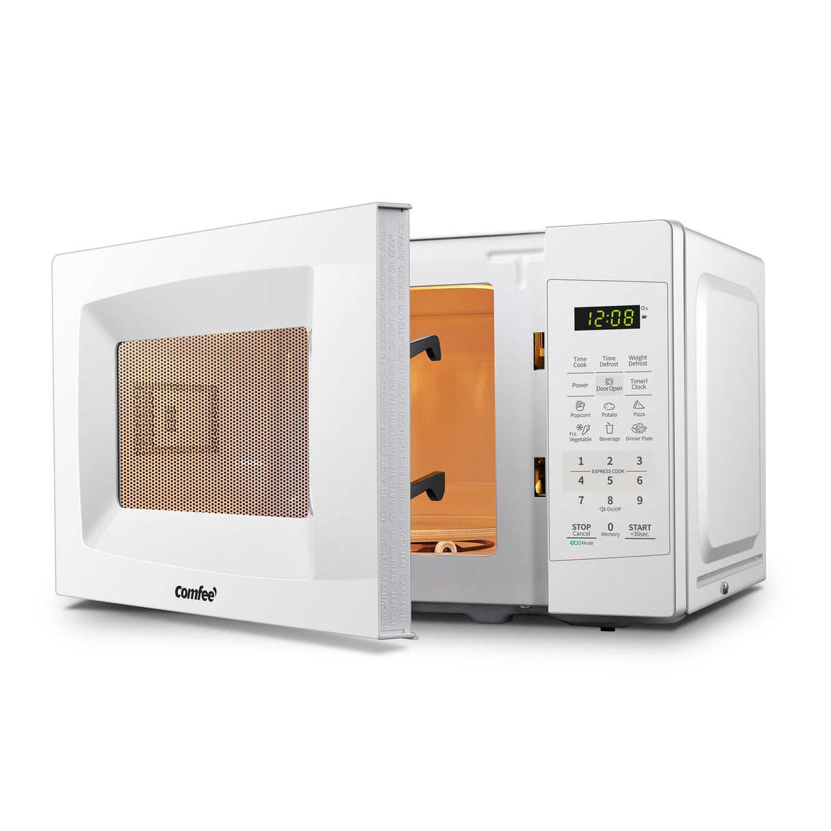COMFEE' EM720CPL-PM Countertop Microwave Oven with Sound On/Off, ECO Mode and Easy One-Touch Buttons, 0.7 Cu Ft/700W, Pearl White COMFEE'