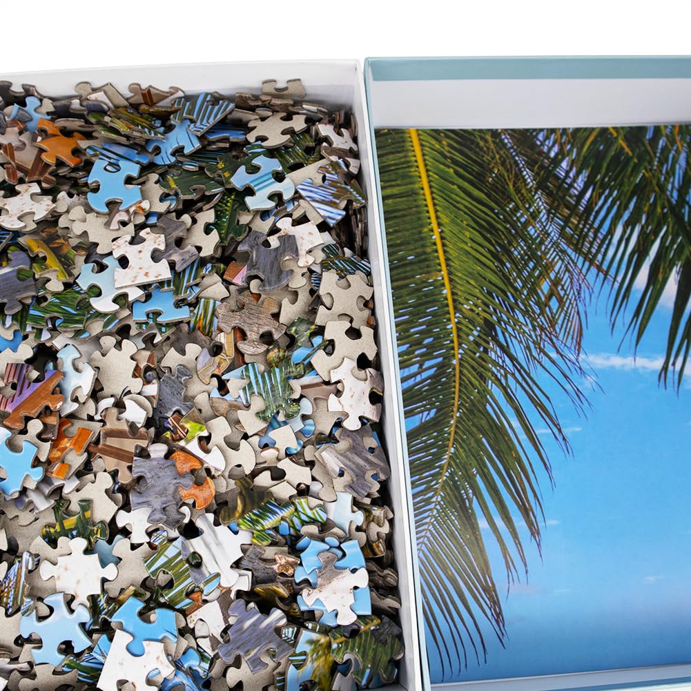 BEDUKE Jigsaw Puzzles for Adults 1000 Pieces Thick Sturdy 1000 Piece Puzzle Beach Precise Interlocking Family Game Age 14+ BEDUKE
