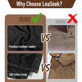 Leather Welding Apron - Heat & Flame Resistant Blacksmith Apron for Forging, BBQ, Grilling (36" Length, Black) LeaSeek