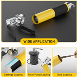 Grease Gun Kit with Hose Coupler: Lube Grease Guns Tool for 14 Oz Grease Tube - 8000 PSI Pistol Grip Heavy Duty Grease Gun with Locking and Needle Tip Nozzle - Manual Grease Gun with Zerk Fitting WYBENZ