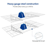 FLEXIMOUNTS 2-Pack 2x4ft 24-inch-by-48-inch Wall Shelf Garage Storage Rack Wall Mounted Floating Shelves, White FLEXIMOUNTS