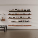 ONOTETUT 5 Tier Book Shelf,Long Floating Shelf for Wall 72 inch,Farmhouse Bookcase Long Shelves,Wall Mounted Bookshelf Display Shelves ONOTETUT