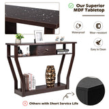 Giantex Console Table Modern Easy Assembly Entryway Table W/Storage Drawer and Bottom Shelf,Mufti-Functional Home Furniture for Hallway, Living Room, Bedroom,Office 47 Inch Accent Hall Table (Coffee) Giantex
