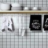 Ferraycle 4 Pieces Kitchen Towels, Coffee Kitchen Hand Towels, Dish Towels, Absorbent Decorative Dish Cloths, for Farmhouse Housewarming (Mainly Black,Truck Style) Ferraycle