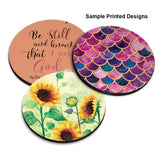 WIRESTER White Absorbent Round Fabric Felt Neoprene Sublimation Blank Car Coasters for Drinks (2.87 inches), 10 pcs Set WIRESTER