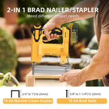 18 Gauge Brad Nailer/Narrow Crown Stapler Compatible with Dewalt 20V MAX Battery(NO Battery) 2 in 1 Cordless Nail Gun with 1000 Nails and 1000 Staples for Home Improvement, DIY and Woodworking Funnywhale