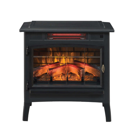 duraflame Freestanding Electric Fireplace Stove Heater with 3D Flame Effect for 1,000 Sq. Ft. Room, Black