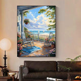 xcemhil Beach Paint by Numbers Kit for Adults, Beach Painting by Numbers, Adult Paint by Number Kits Suitable for Gifts and Interior Decor 16x20 Inch xcemhil