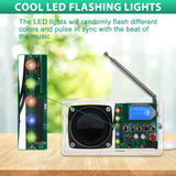 FM Radio Kit, Icstation Soldering Project Radio with LED Flashing Lights DIY Radio Kits with Headphone Jack LCD Display Soldering Practice Kit FM 76-108MHz for STEM Educational Father's Day Present IS