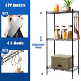 Storage Shelves 3 Shelf Wire Shelving Adjustable Metal Shelving 1000 LBS Pantry Shelves Sturdy Steel Wire Shelf for Kitchen Pantry Garage Warehouse (Black) Generic