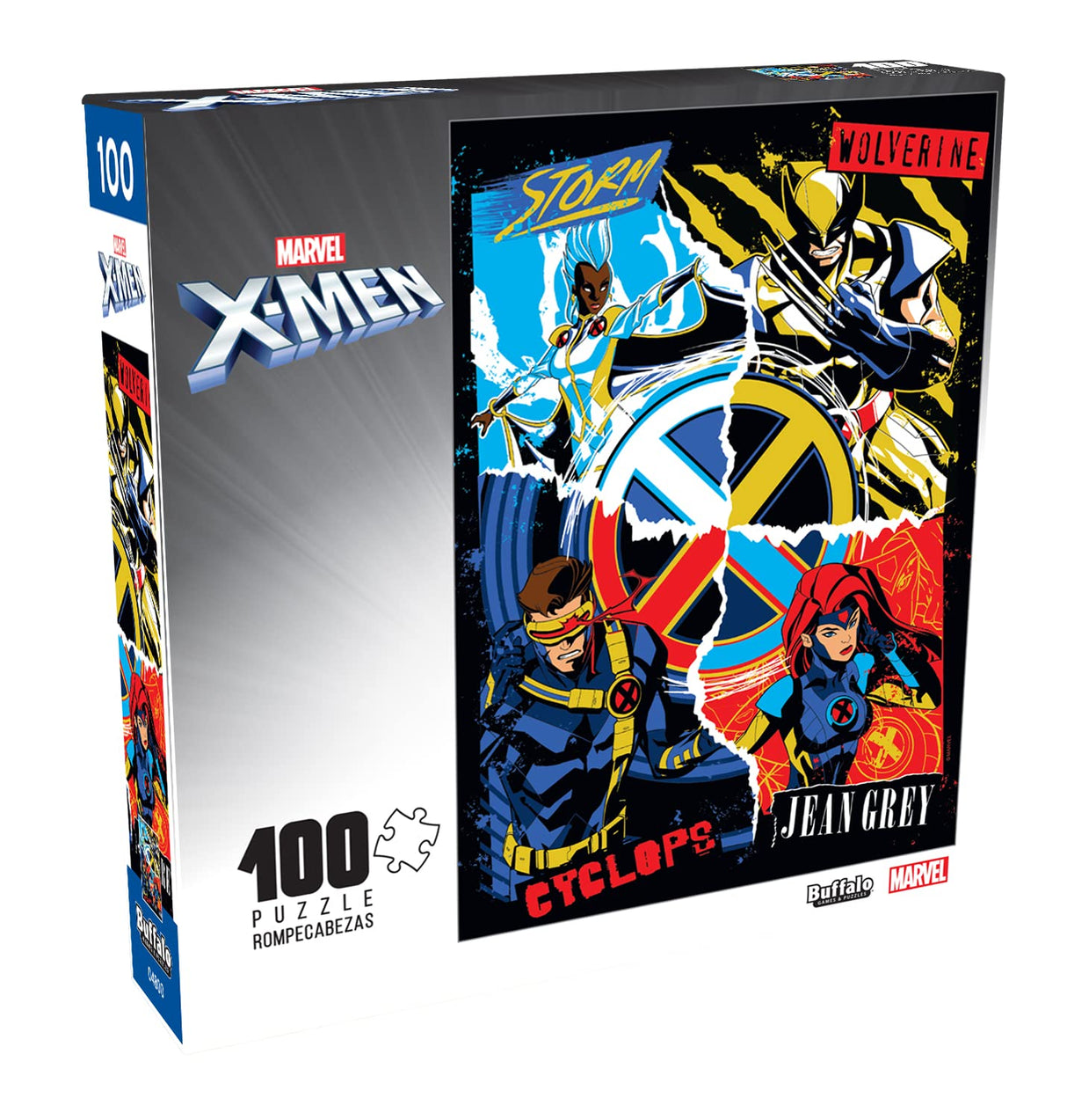 Buffalo Games - Marvel - X-Men - 100 Piece Jigsaw Puzzle for Families -Challenging Puzzle Perfect for Game Nights - Finished Size is 15.00 x 11.00 Buffalo Games