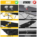YELLOW JACKET Folding Camping Cot for Adults,600LBS Max Load,28" Wide Sleeping Cot with Removable Thick Mattress Portable Foldable Camping Bed with Carry Bag for Camp,Home,Office,Travel,Black YELLOW JACKET
