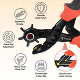 TICONN Leather Hole Punch Tool Set, Heavy Duty Multi-Size Hole Puncher Tool for Belts, Watch Bands, Plastic, Fabric TICONN