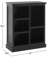 Safavieh Home Collection Maralah Black Solid Wood Bookcase 5-Shelf Unit (Fully Assembled) Safavieh