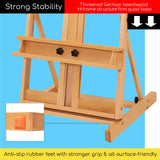 MEEDEN Studio Easel: Large H-Frame Easel 70"-118 "H, Artist Easel Holds Canvas Art up to 104", Painting Easel, Wooden Easel, Solid Beech Wood Art Easel for Artists MEEDEN