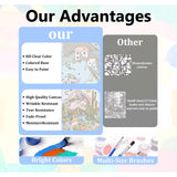 Aestalrcus 4 Pack Framed Paint by Numbers Kit for Adults, National Park Adult Paint by Number Kits, Landscape DIY Acrylic Oil Painting by Numbers for Adults for Gift Home Decor 8x12 inch Aestalrcus