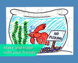 8 Blank Jigsaw Puzzles with Envelopes – 4 x 5.5 Inch, 16 Pieces Each – Hygloss DYI party invites, Perfect for Decorating, Kids' Activities, Arts & Crafts or Party Favors Hygloss