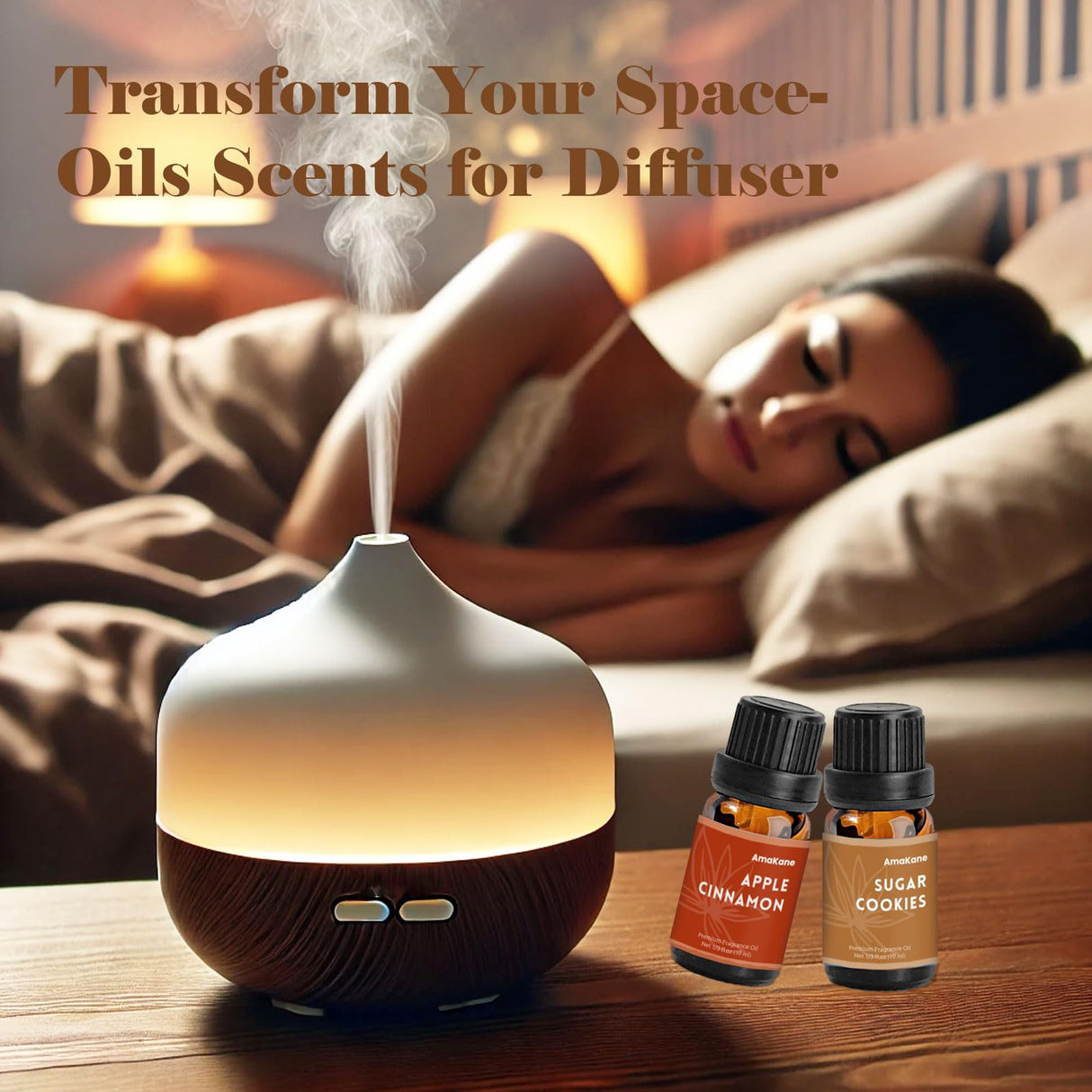 AmaKane Bakery Fragrance Oils, Sweet Essential Oils, Candle Making Scents, Soap Slime Scents, Aromatherapy Diffuser Oils for Home, Apple Cinnamon, Sugar Cookies and More 6x10 ml AmaKane