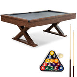 EastPoint Sports Dunhill 87-Inch Rustic Pool Table - 8 Ball Game with Accessories for Billiards & Indoor Games in Rec Room, Basement or Family Room EastPoint Sports