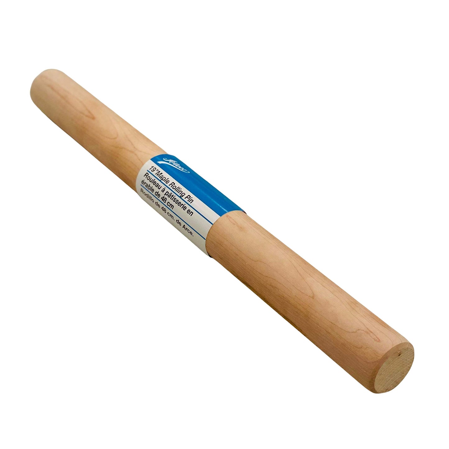 Ateco Solid Maple Wood Dowel Rolling Pin, 19-Inches