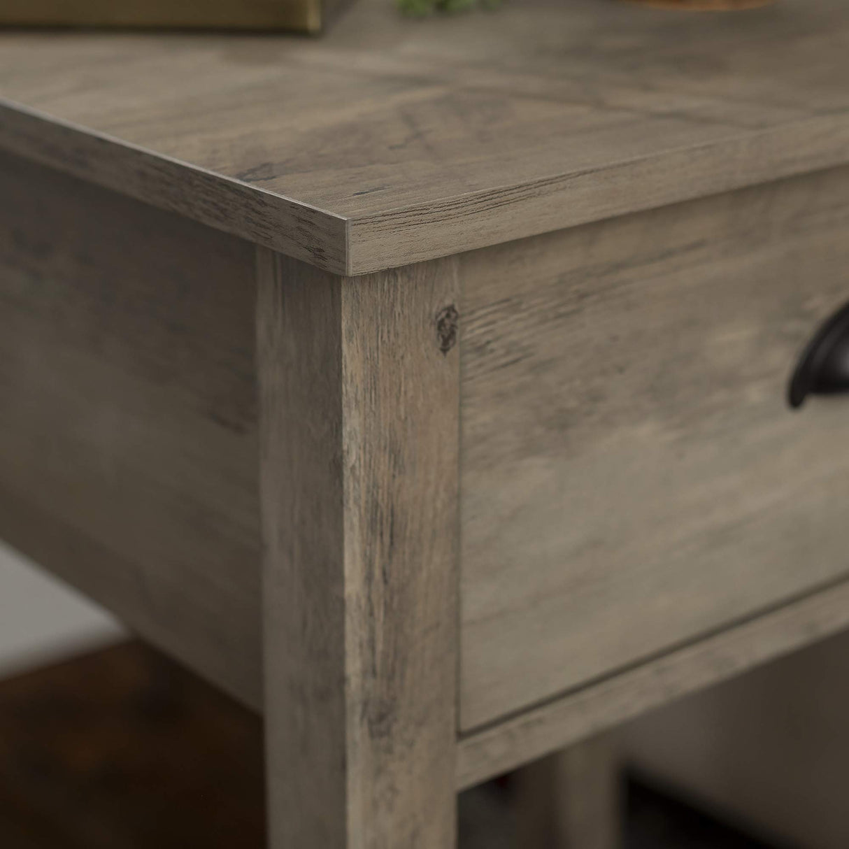 Walker Edison Farmhouse Square Side Accent Table Set-Living-Room Storage End Table with Storage Door Nightstand Bedroom, 18 Inch, Grey Wash Walker Edison