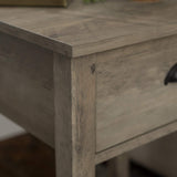 Walker Edison Farmhouse Square Side Accent Table Set-Living-Room Storage End Table with Storage Door Nightstand Bedroom, 18 Inch, Grey Wash Walker Edison