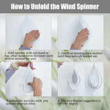 4Pack 8inch Sublimation Wind Spinner Blanks 3D Aluminum Metal Wind Sculpture Kinetic Spinners for Yard and Garden Indoor Art Ornaments Hanging Decoration (Water Drop) WindMage