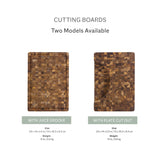 Teakhaus Butcher Block Carving Board - Extra Thick Cutting Board with Juice Groove and Grip Handles - Teak End Grain Wood - Knife Friendly - FSC Teakhaus