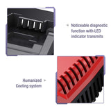 18V Replacement Charger Compatible with PCXMVC PCMVC for Porter Cable Cordless Power Tool Li-ion NiCd NiMh Battery, Upgraded 2 Pack 18V 3.7Ah Replacem KEEPTOP