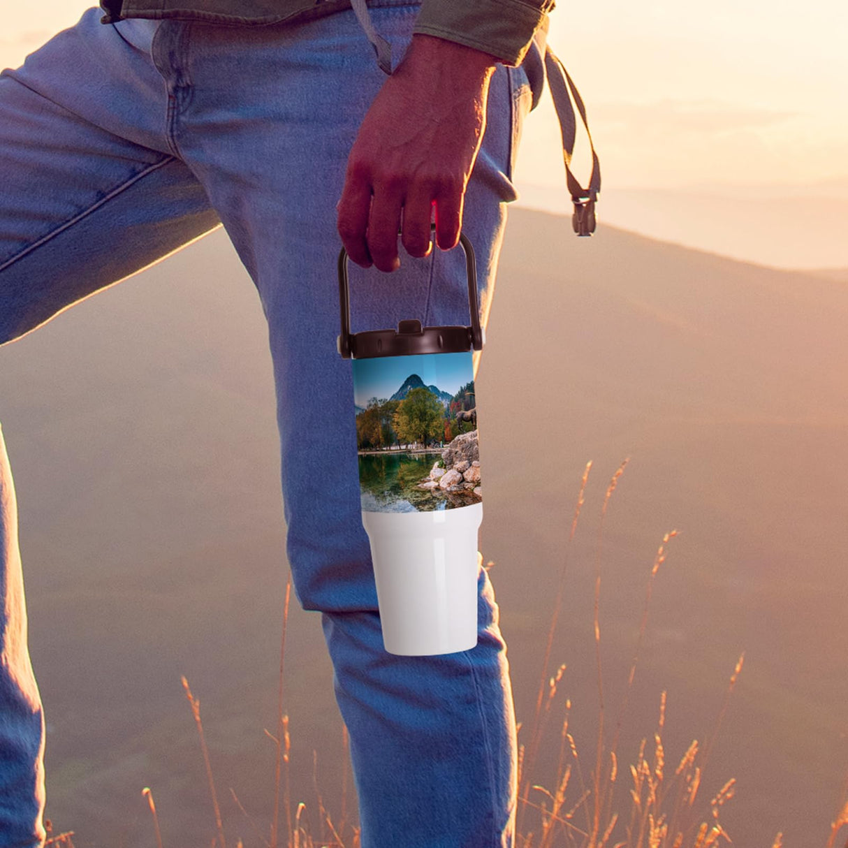 PYD Life 4 Pack Sublimation Tumblers Blanks 36 OZ White Vacuum Insulated with Portable Lid and Sippy Up Straw Travel Coffee Mugs Cups for Tumbler Heat Press Sublimation Oven Printing PYD Life