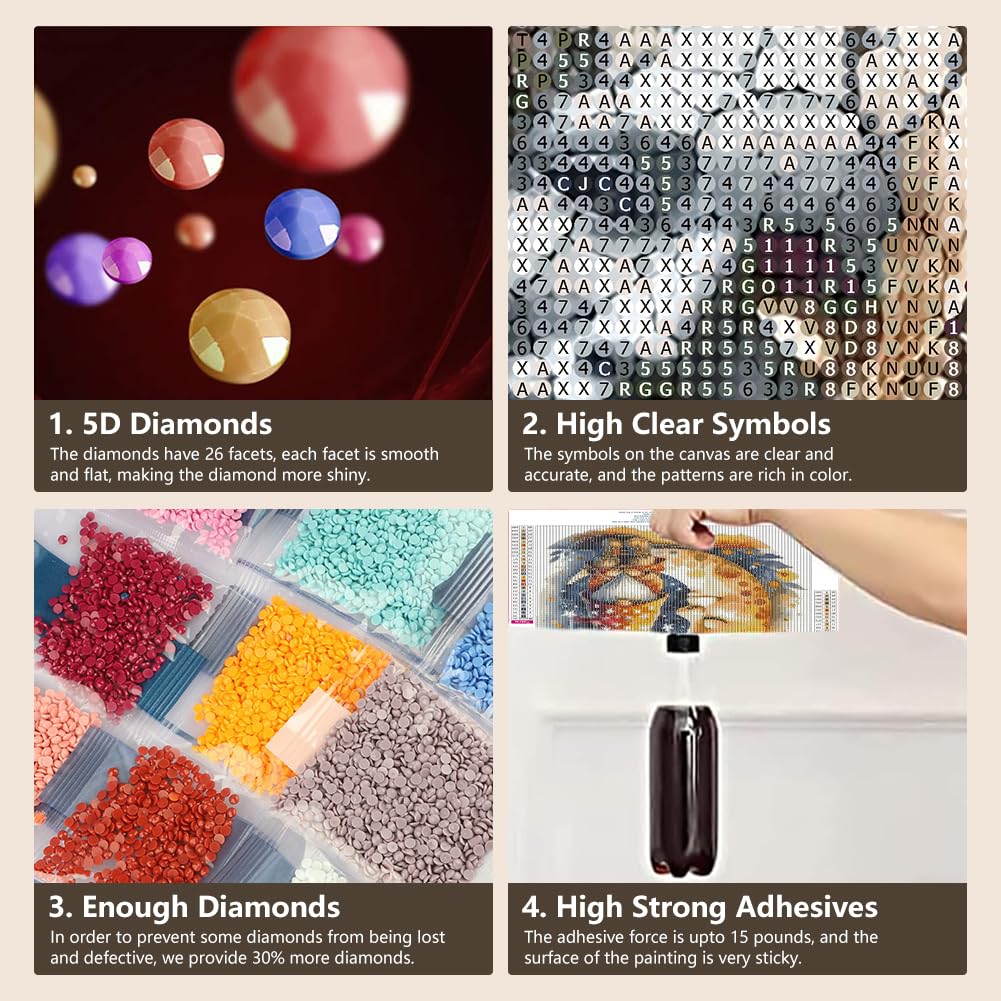 SJUTOUCI Broken Mask Diamond Painting Kits for Adults, Diamond Art Kits for Beginners, 5D Round Diamond Dots Gem Art Craft for Home Wall Decor 12x12 inch, Abstract SJUTOUCI