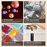 SJUTOUCI Broken Mask Diamond Painting Kits for Adults, Diamond Art Kits for Beginners, 5D Round Diamond Dots Gem Art Craft for Home Wall Decor 12x12 inch, Abstract SJUTOUCI