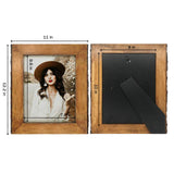 IKEREE 8x10 Picture Frames with Bark Edges, Rustic Wood Photo Frame for Tabletop or Wall Display, Natural Brown. IKEREE